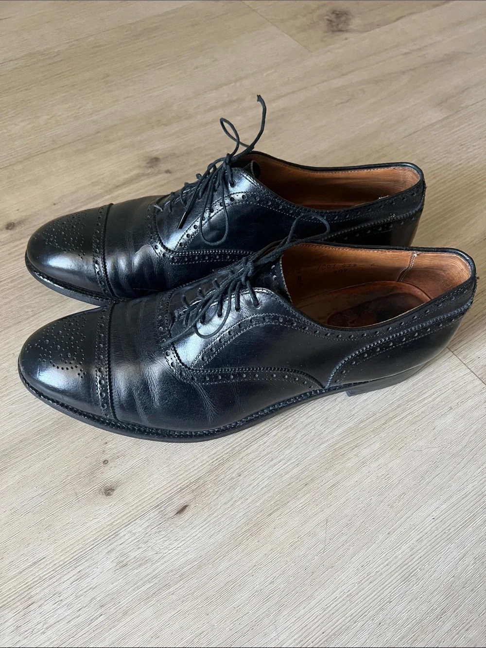 ALDEN 909 Wingtip Cap-Toe Black Lace-Up Oxford -11.5 B/D